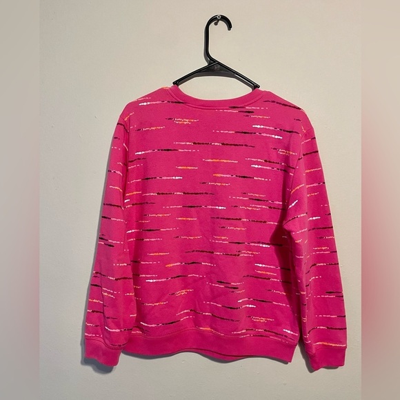 Karen Scott Sport- Hot Pink Pullover Sweatshirt - Size PL - Picture 6 of 8